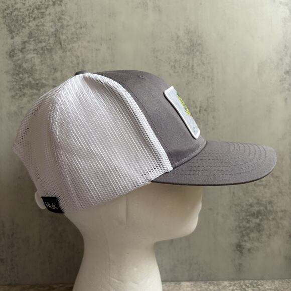 Huk Fishing Gray Trucker Hat Mahi Mahi SnapBack Cap Adjustable - Picture 5 of 7